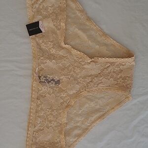 Ambrielle NUDE Floral Lace Hipster Panties